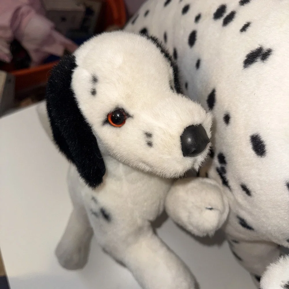 RARE Vintage Disney Life Size Perdy & Pup 101 Dalmations Plush Douglas Co Inc.